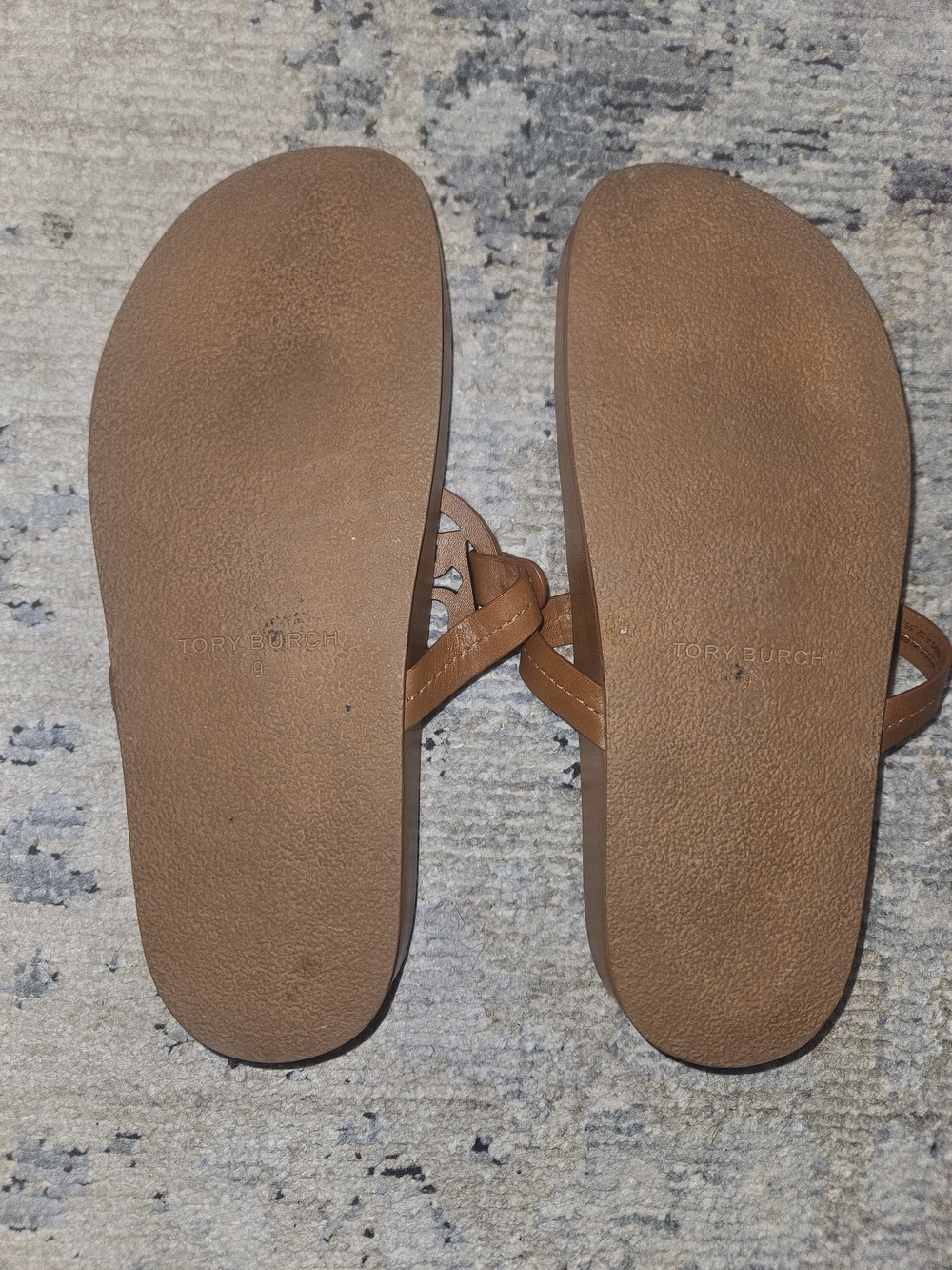 Tory Burch Miller Leather Thong Sandals - Cognac - Picture 6 of 7